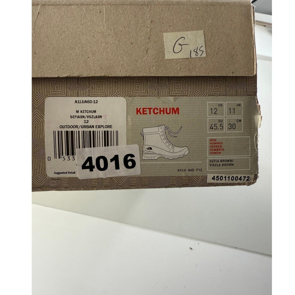 The North Face Ketchum Brown Leather Insulated Waterproof Boots Mens 12 NEW - Picture 12 of 12